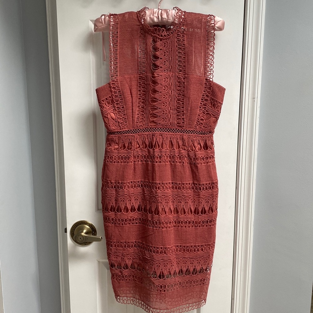 Woman’s beautiful Bardot dress